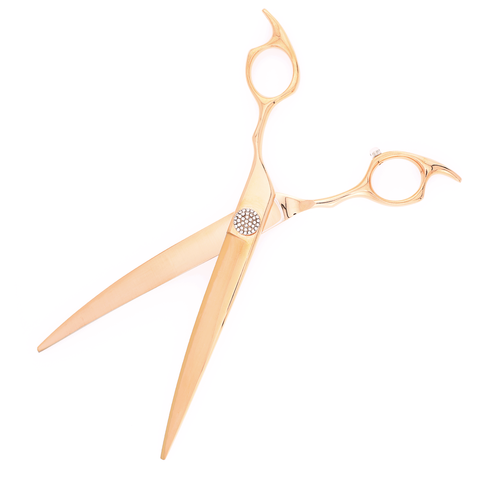 Titan Shears - Curved Rose Gold 440C Convex RH OFF 8" image 2